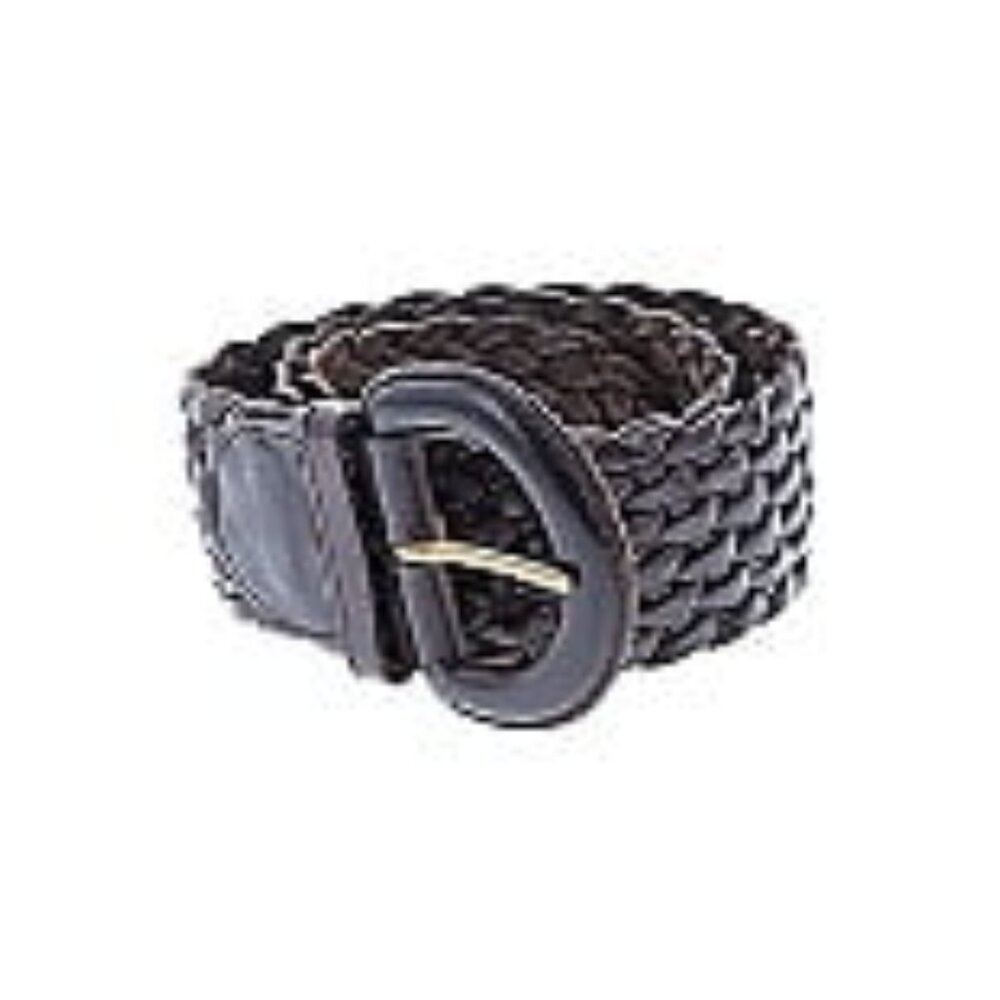 Banana Republic 100% leather braided belt.  Wide chocolate brown leather 2" wide